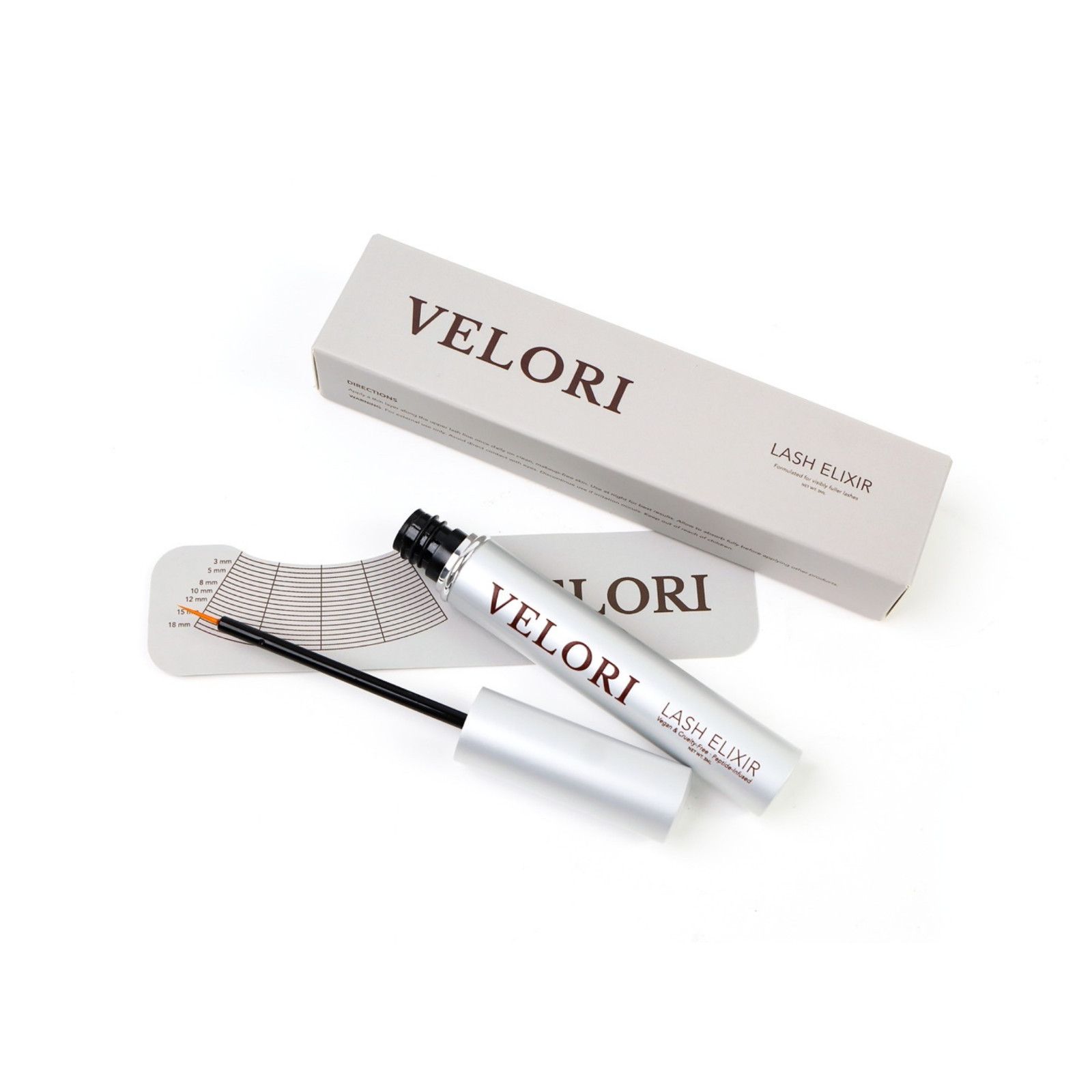 VELORI Lash Elixir, Peptide Lash Serum, Prostaglandin Free, 3ml, Vegan