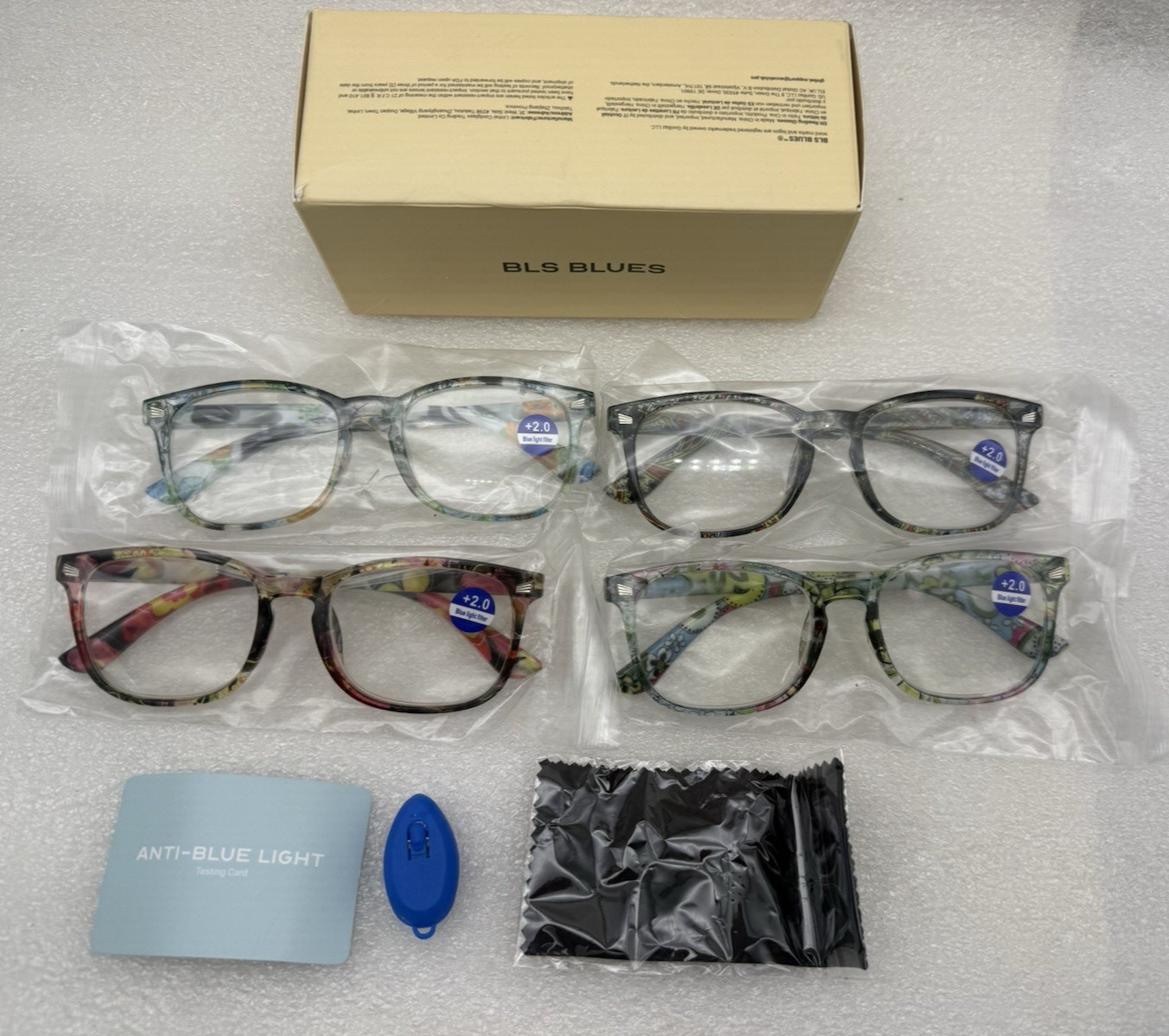 Reading Glasses Women HD Clear Blue Light Blocking Driving Readers 4 pcs.