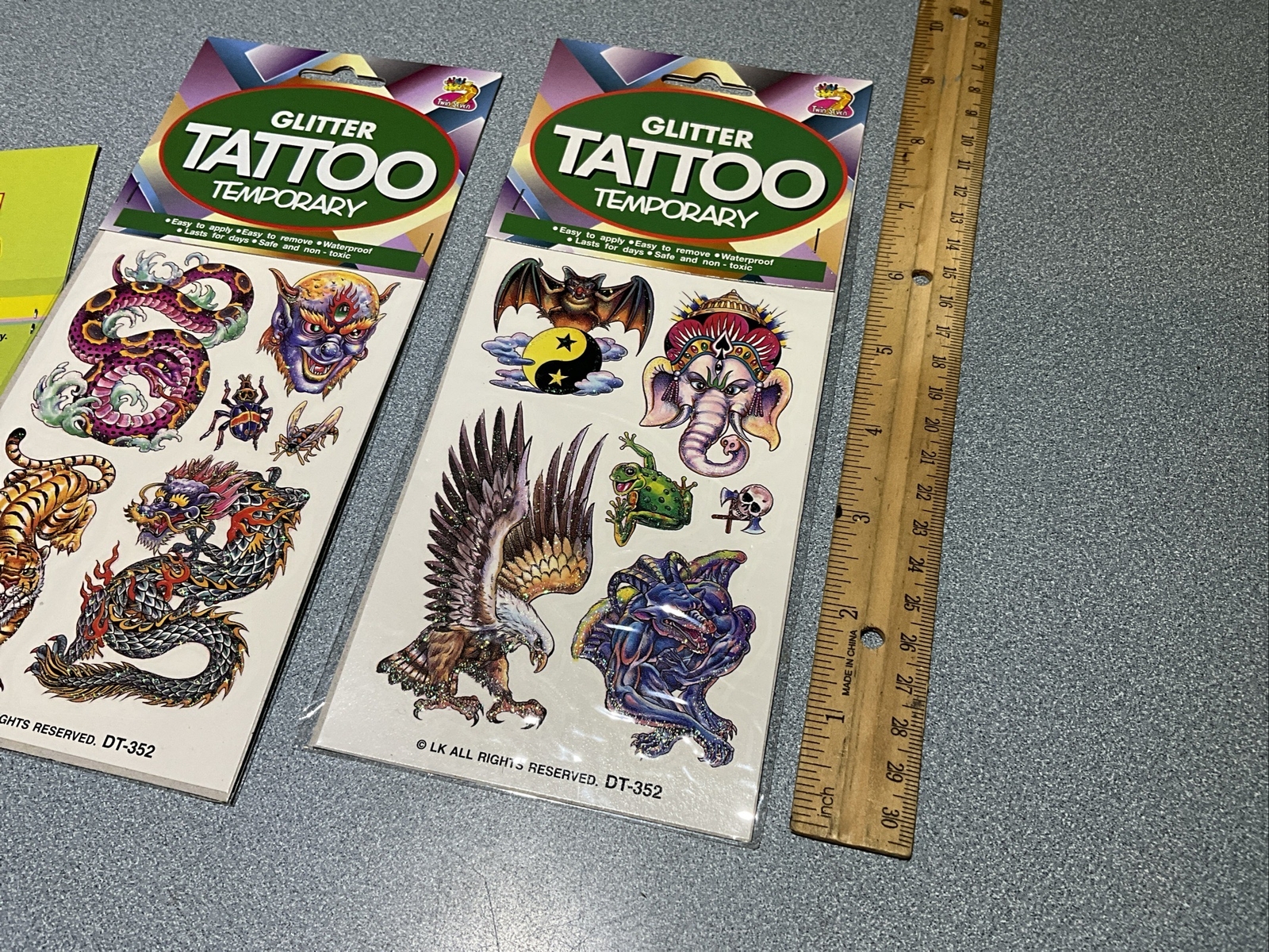 GLITTER Temporary Tattoo-3 PACKS As Shown In Pictures mythical creatures FREE SH