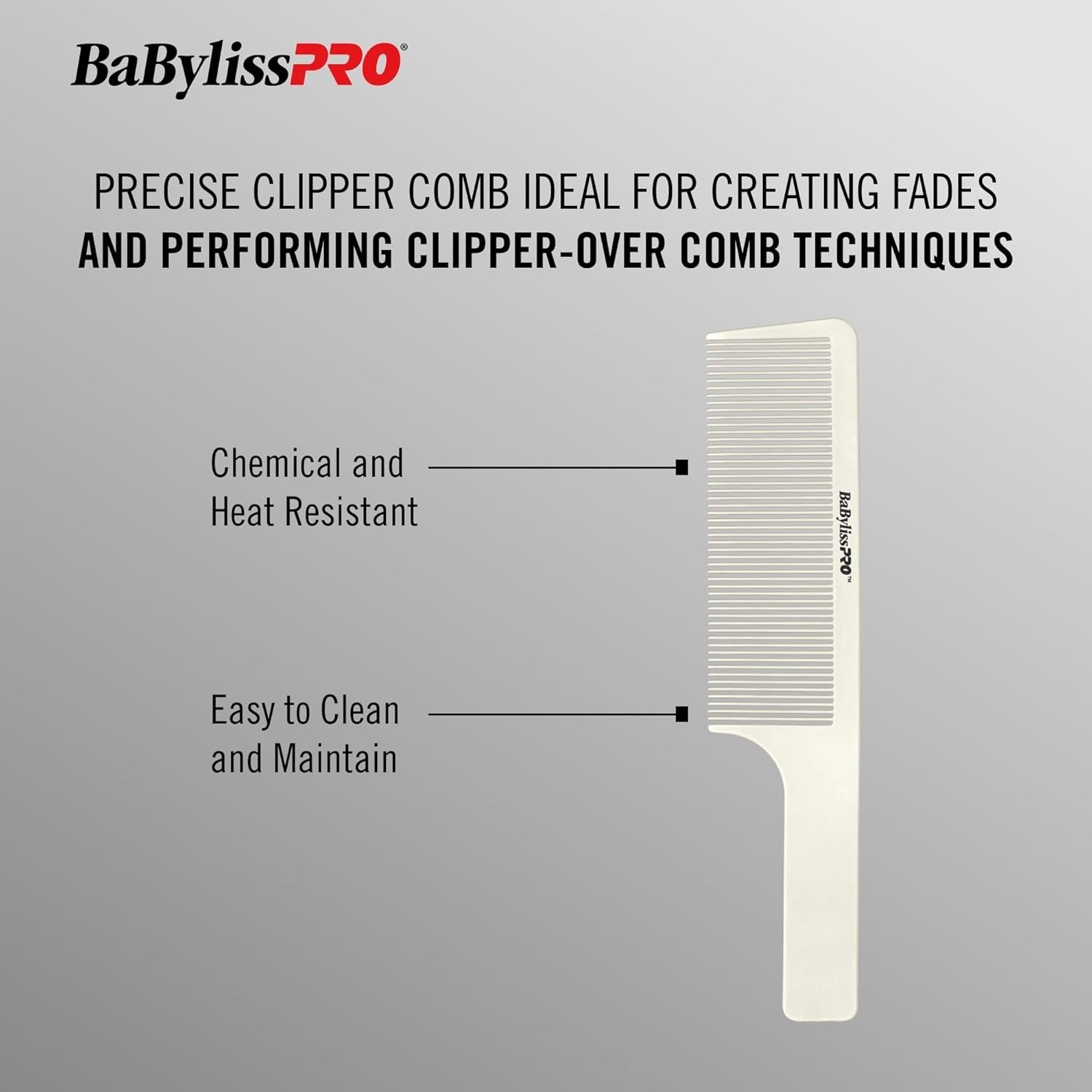 Durable 9-Inch Clipper Comb by Barberology: Perfect for Clipper-Over-Comb Styles