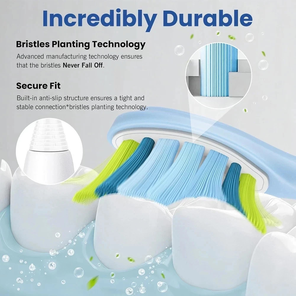 Replacement Toothbrush Heads Compatible with Phillips Sonicare Snap-on 16pc Pack
