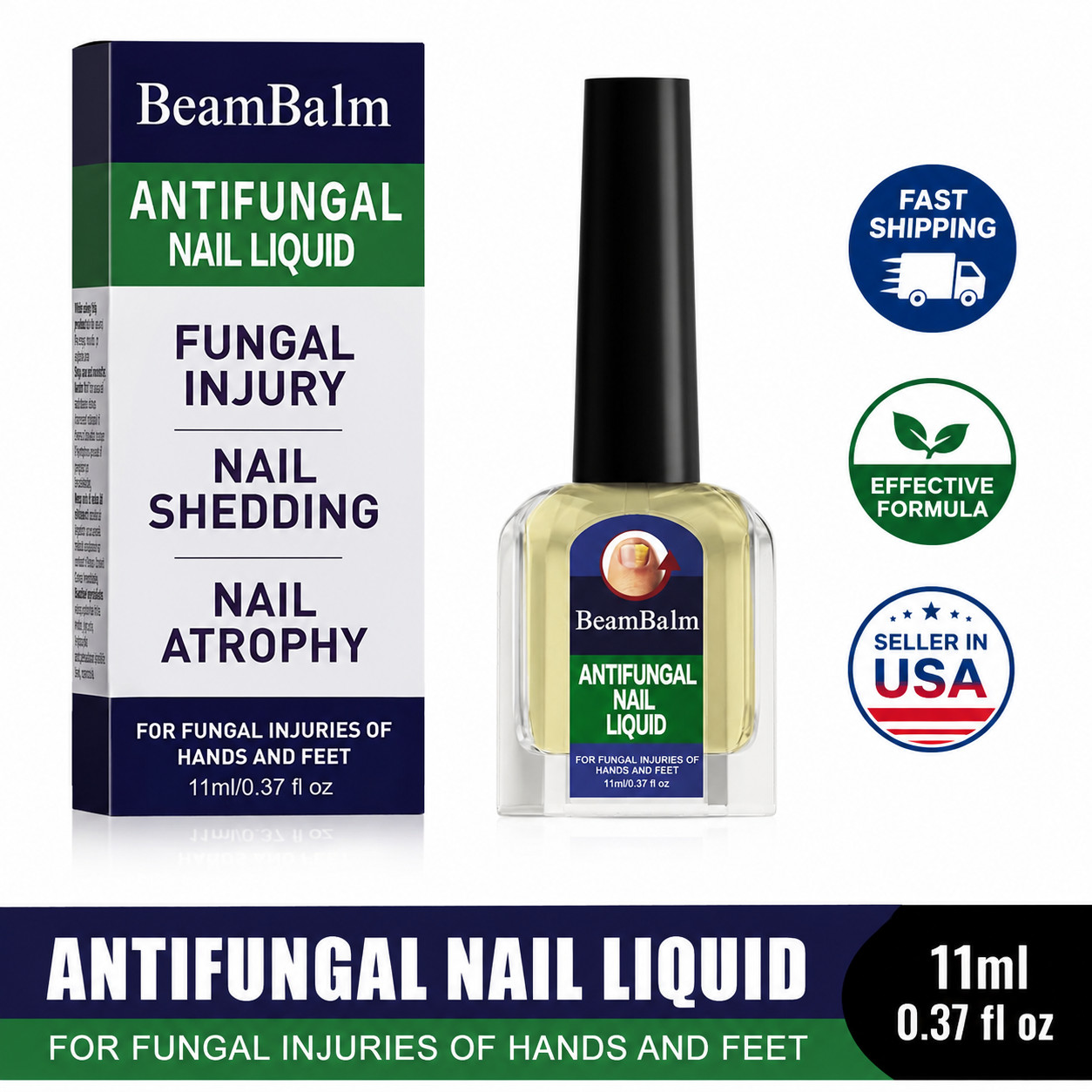 BeamBalm Nail Fungus Treatment 0.37oz Fast Acting Liquid