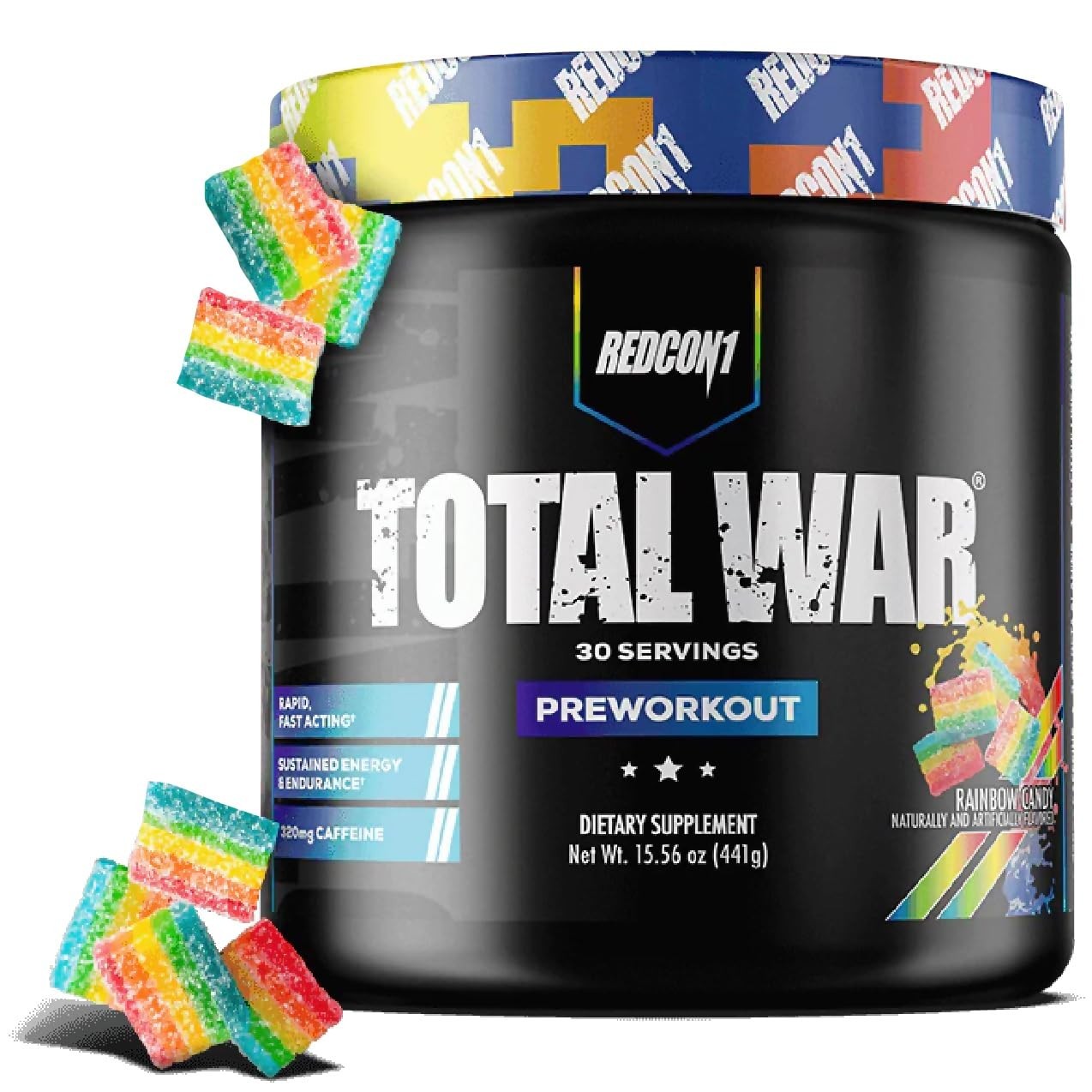 Total War Pre Workout Powder – 320mg Caffeine, Amino Acids for Energy & Enduranc