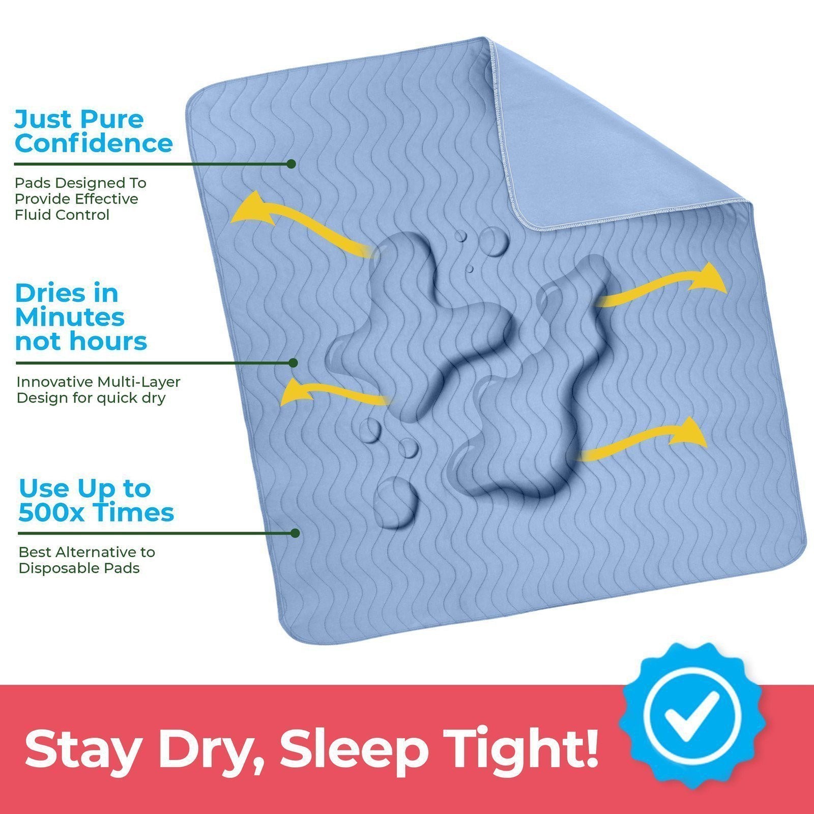 Utopia Bedding Waterproof Incontinence Bed Pads 34 x 36 Inches (Pack of 40,…