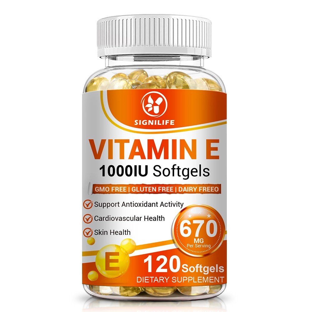 Vitamin E 1000IU Mixed Tocopherols Natural Antioxidant for Skin & Immune Support