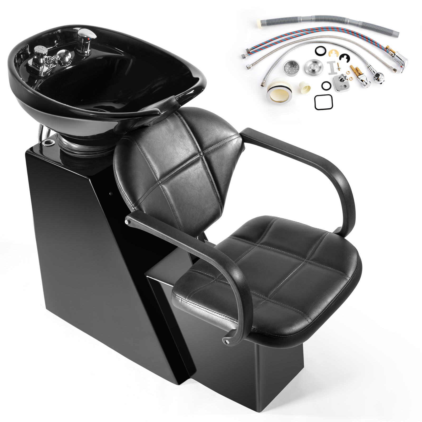 HeavyDuy Recline Backwash Shampoo Bed Bowl Sink Barber Salon Spa Stylist Station