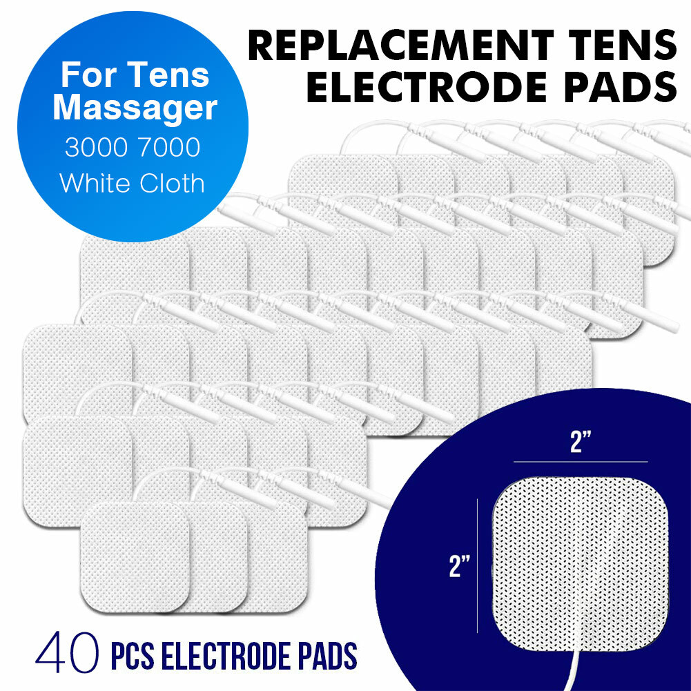 40 TENS Electrode Pads EMS Replacement Unit 7000 3000 2×2 Muscle Stimulator BULK