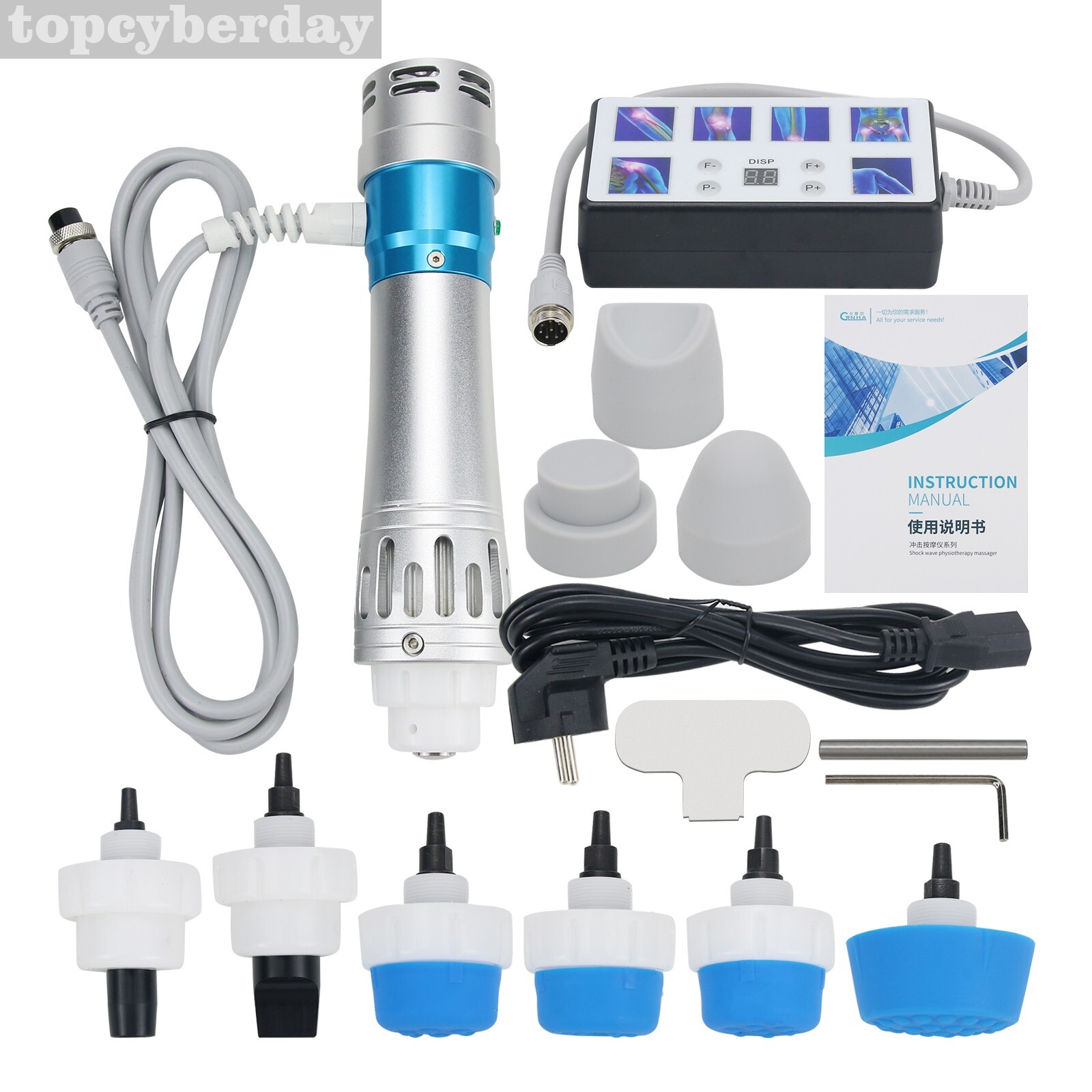 CTLNHA HL.3621 Shock Wave Therapy Shock Wave Machine ED Massager w/ Storage Bag