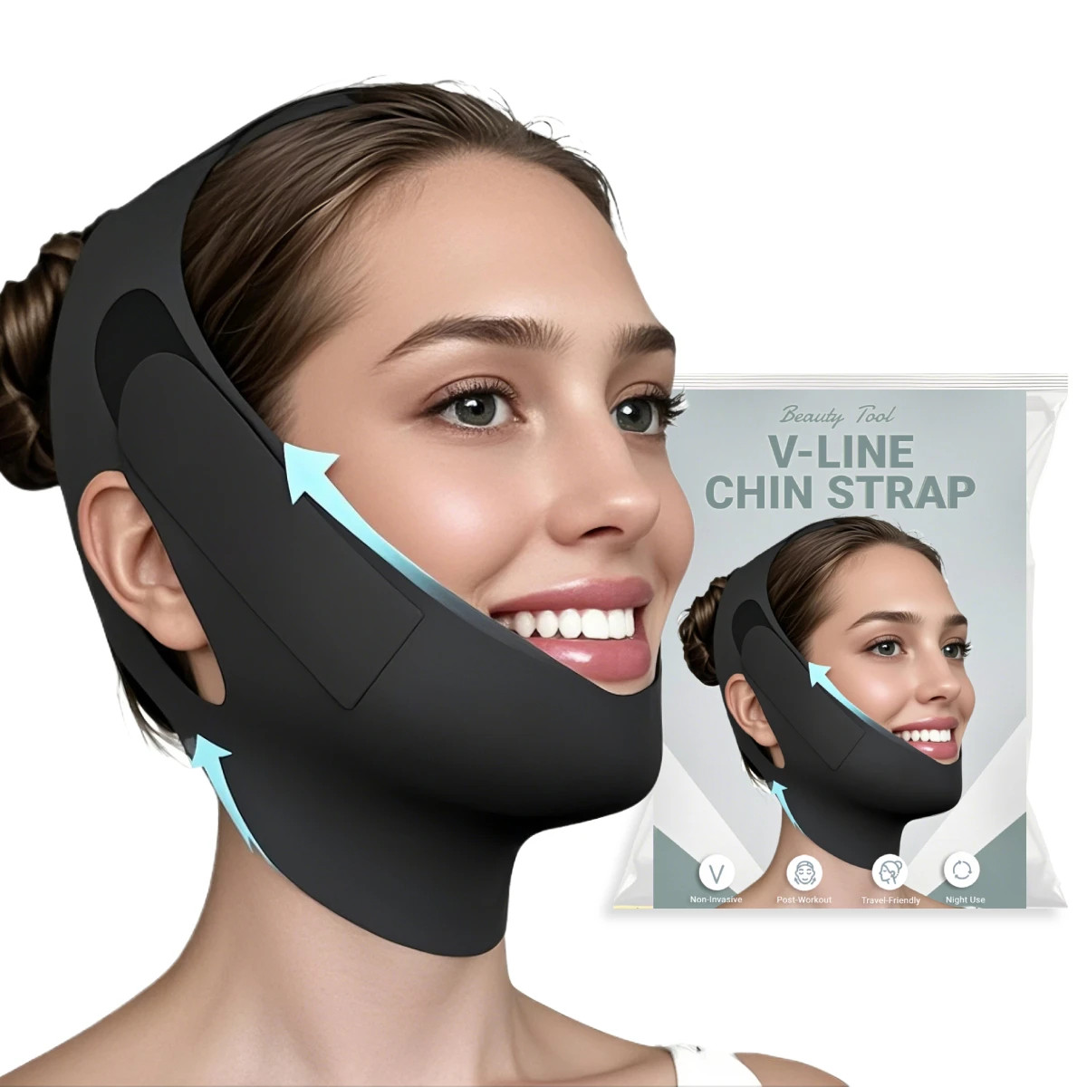V Line Lifting Chin Strap Reusable Face Lift Mask Adjustable Jawline Shaper for