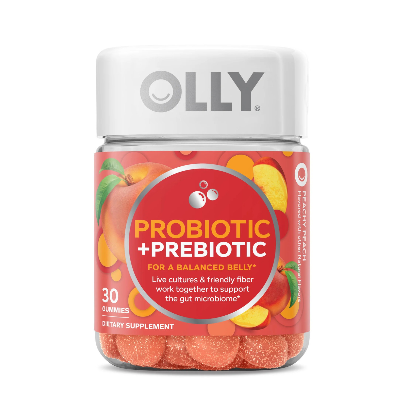 OLLY Probiotic + Prebiotic Fiber Gummy, Digestive + Gut Health Supplement for Ad