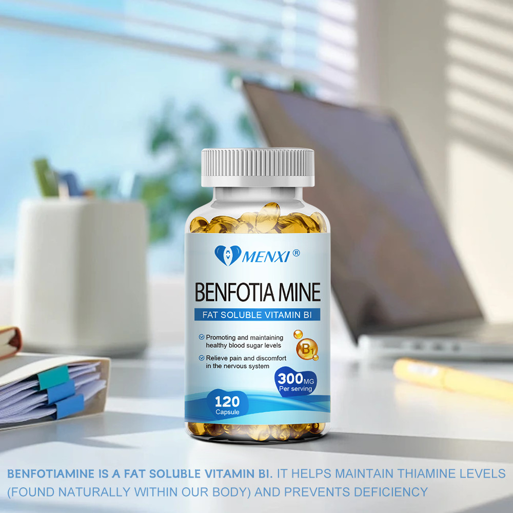 Benfotiamine 300mg 480 Veggie Capsules Fat Soluble Thiamine Vitamin B1 Non-GMO