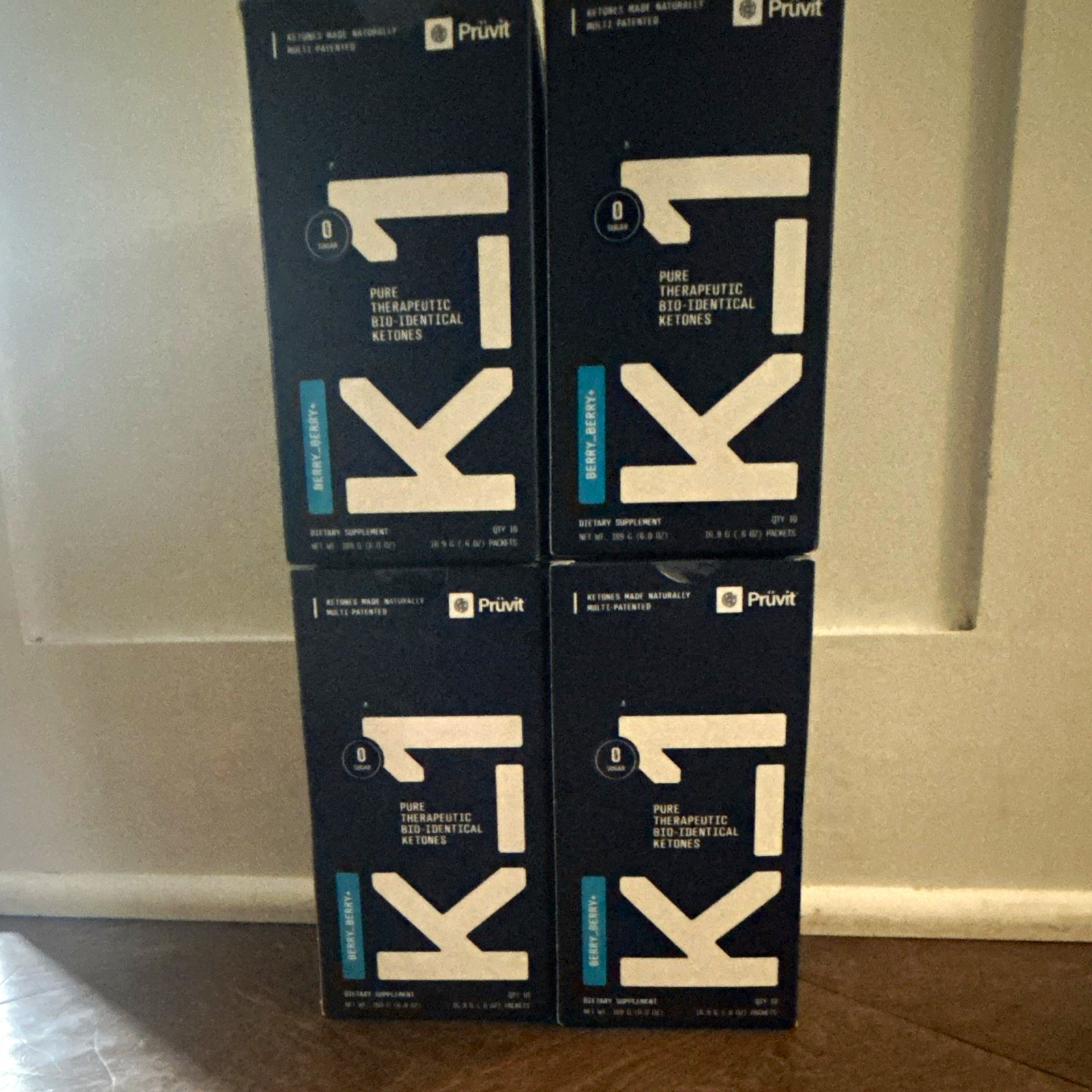 Pruvit KETO OS Pure Therapeutic Bio-Identical Ketones, Berry Blue Flavor qty 40