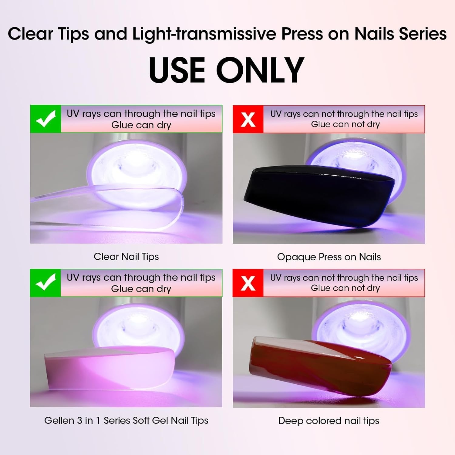 Solid Nail Glue Gel for False Nail Tips, Huge Capacity 15g Press on Solid Acr…
