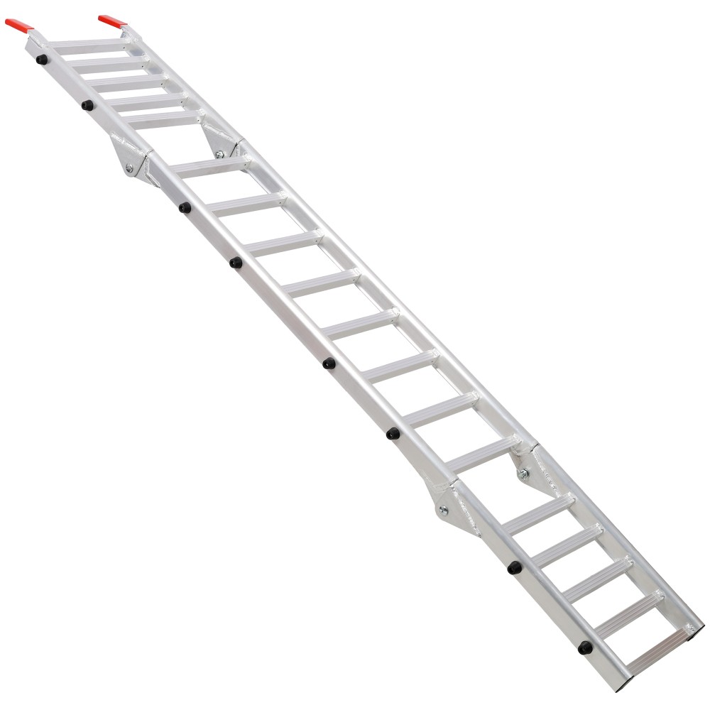 Silver Aluminum 2-in-1 Ramp & Tailgate Extender 1400LBS