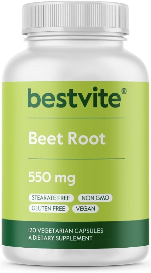 Beet Root 550mg (120 Vegetarian Capsules) – No Fillers – Vegan – Non-GMO