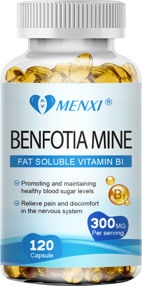 Benfotiamine 300mg 480 Veggie Capsules Fat Soluble Thiamine Vitamin B1 Non-GMO