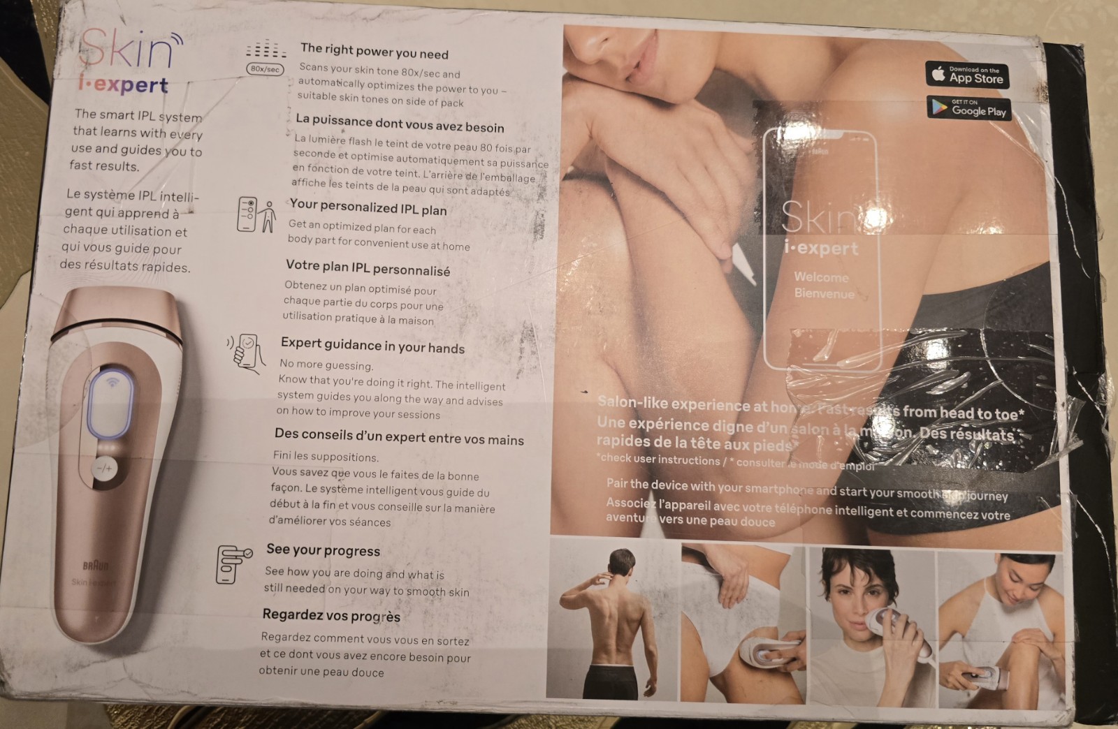Braun Skin i·expert Smart IPL Hair Removal System Smart 4 Heads Vanity Case 6036
