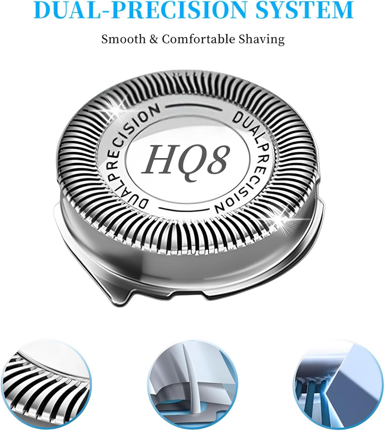 HQ8 Replacement Heads Compatible with Philips Norelco for Aquatec Shavers PT720