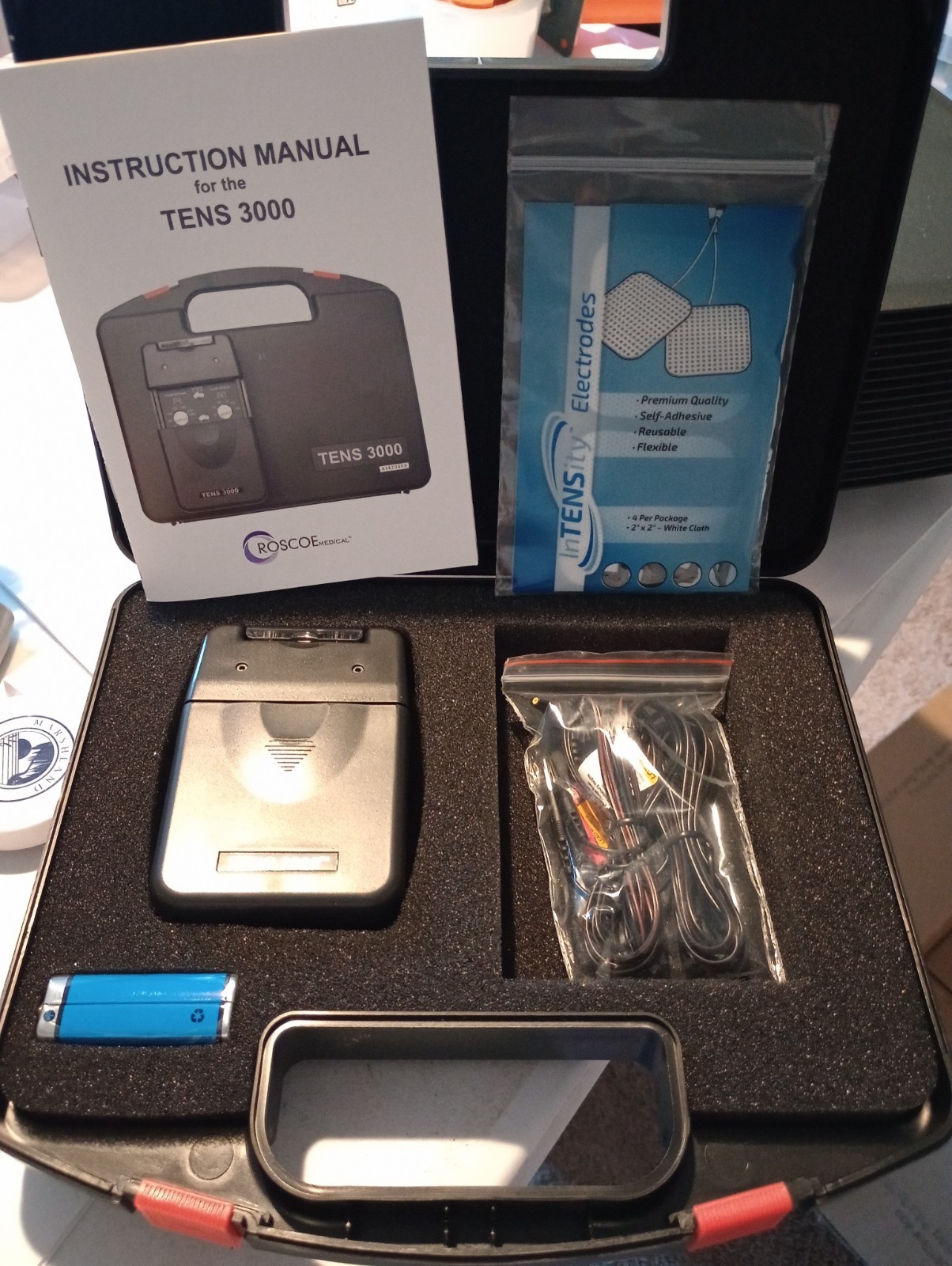 NEW TENS 3000 Analog UNIT with ELECTRODES PADS,COMPLETE-FREE SHIPPING