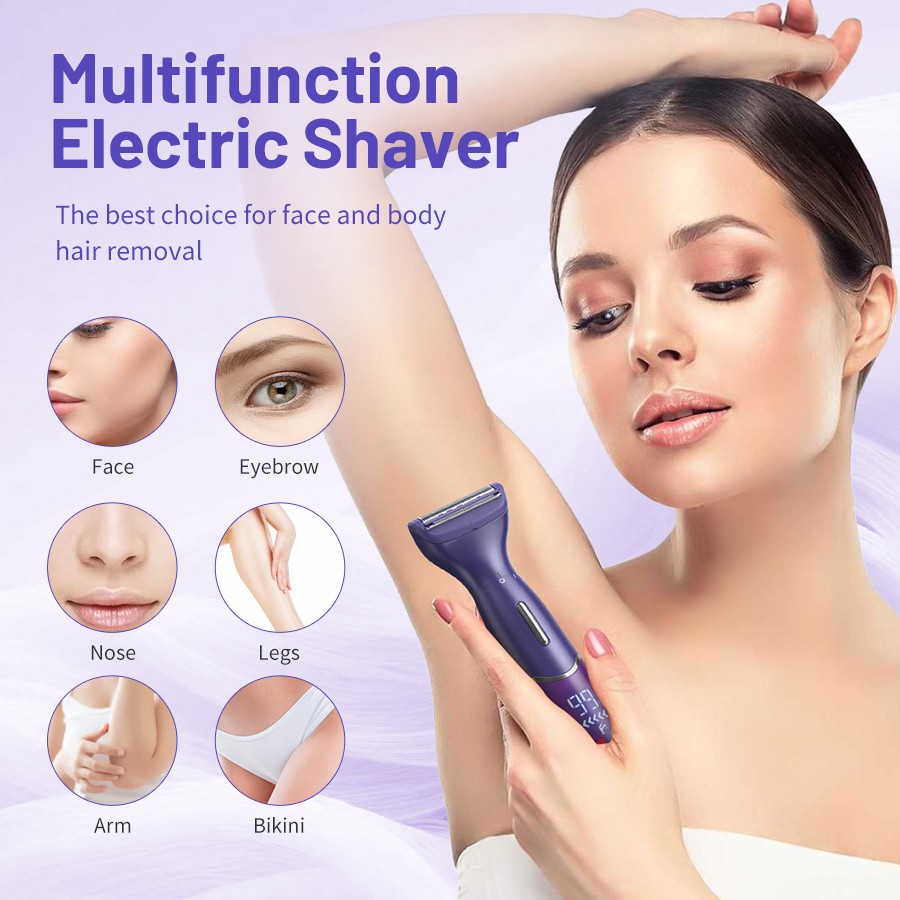 SEJOY 6in1 Electric Shaver Bikini Razor Trimmer Hair Facial Body Remover Wet/Dry