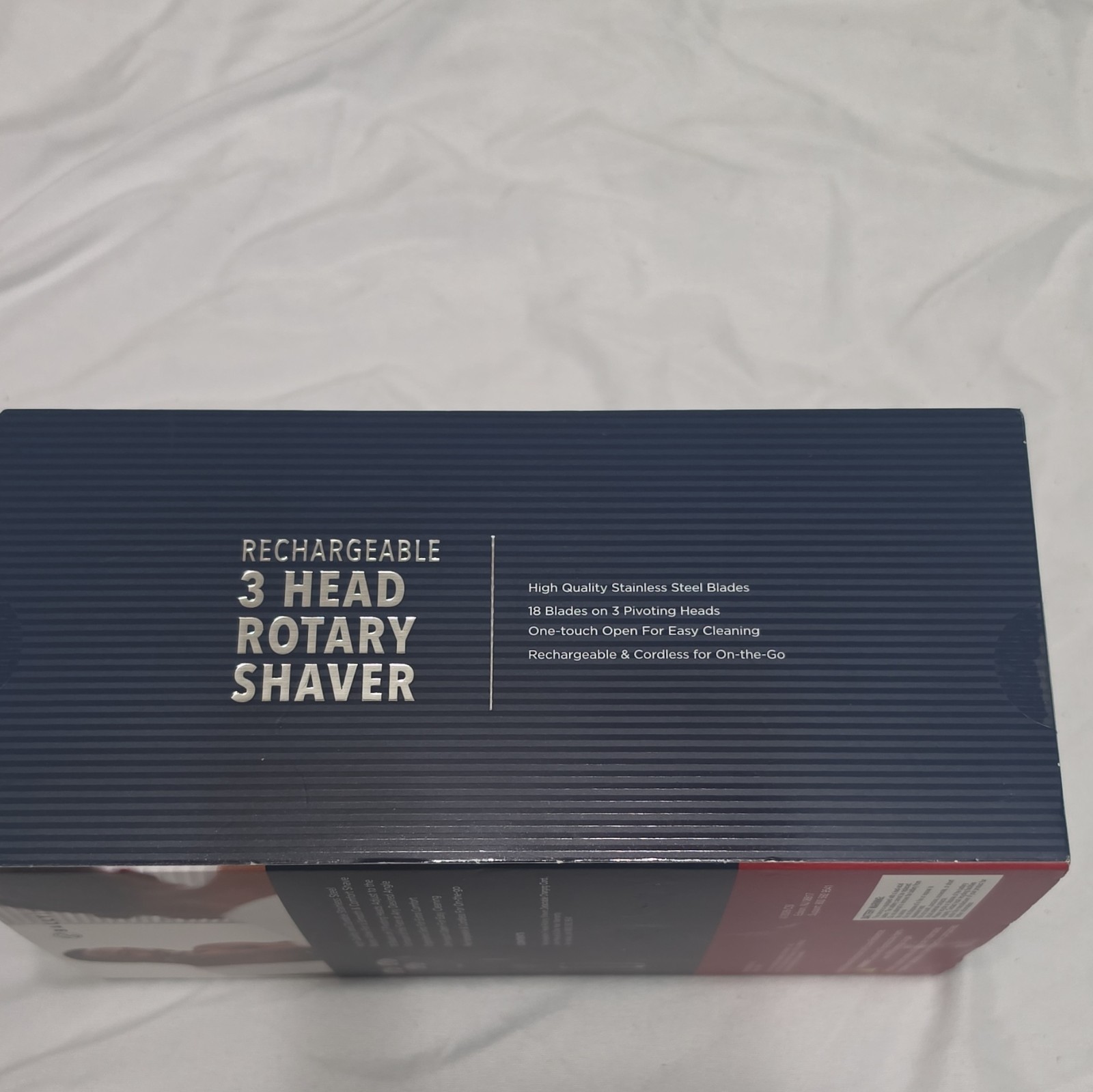 Bally Total Fitness Rechargeable Cordless 3 Head Rotary Facial Shaver Razor New
