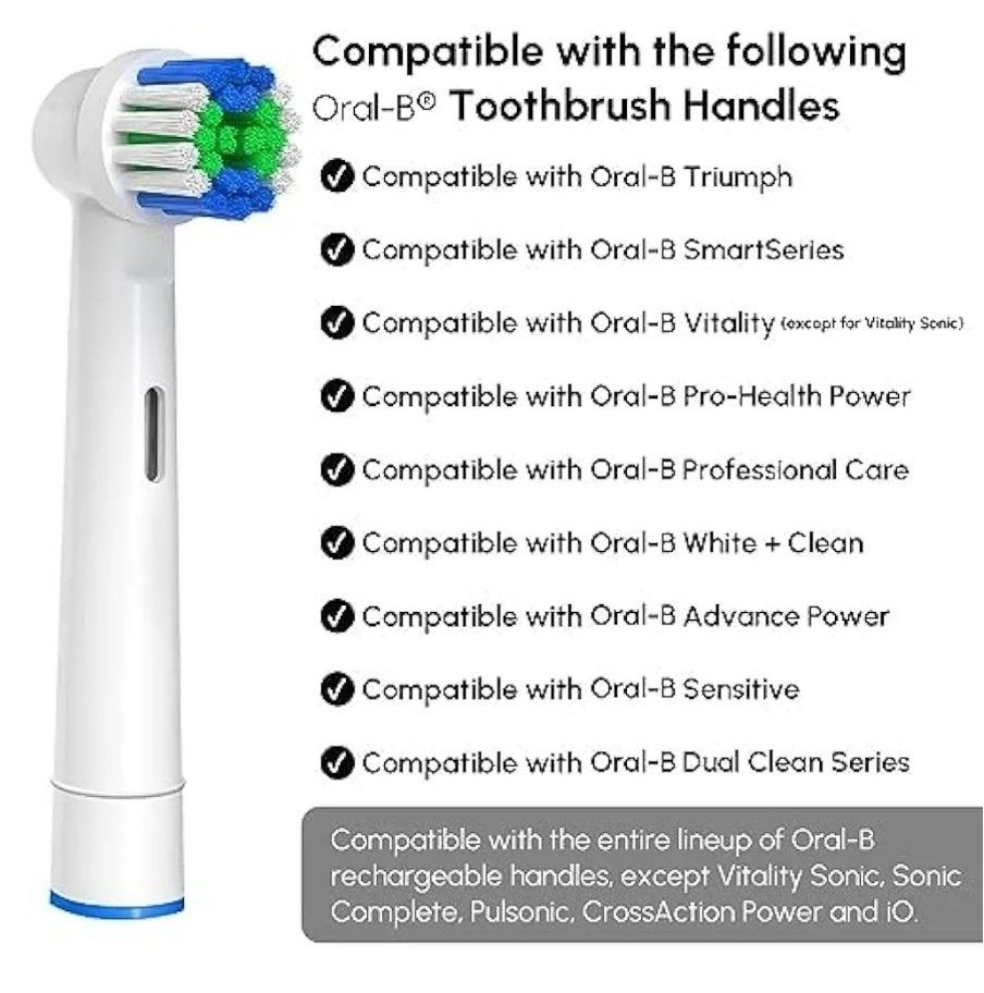 Genkent Replacement Toothbrush Heads Oral-B compatible 24 pack…. CP