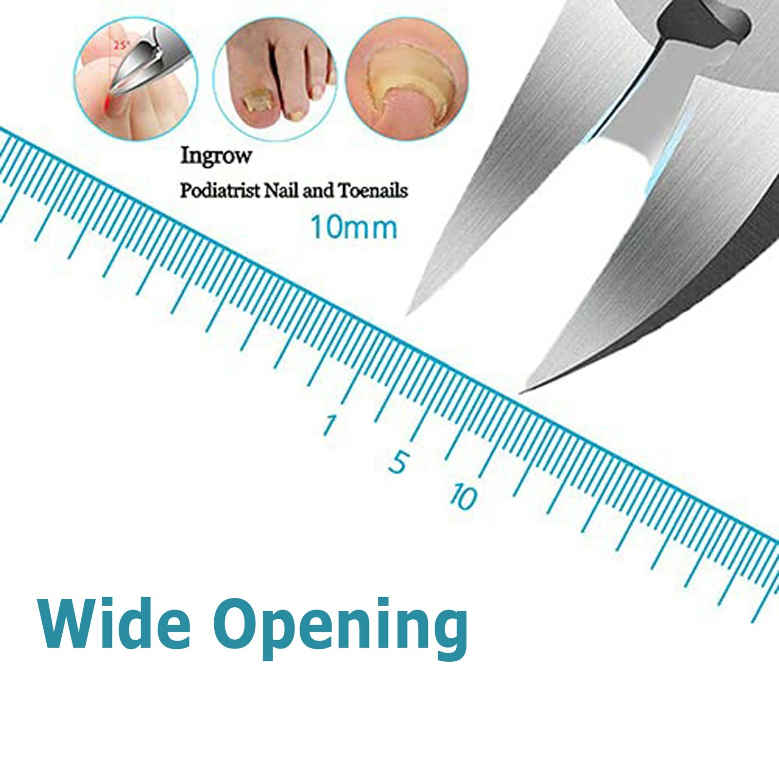 Toenail Clippers Seniors Nail Clippers Fit Thick Ingrown Nails Heavy Duty Toe US