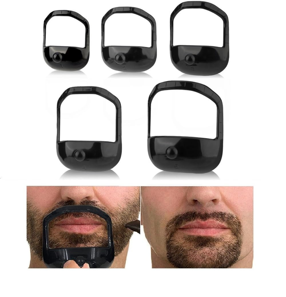 5 PCS Beard Shaper Set for Men – Goatee Shaper, Beard Lineup Tool, Beard Templat