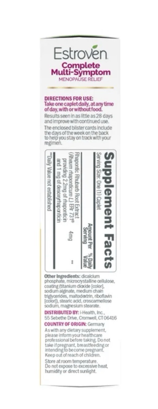 Estroven Complete Menopause Relief Multi Symptom 84 Caplets 12 Week Supply