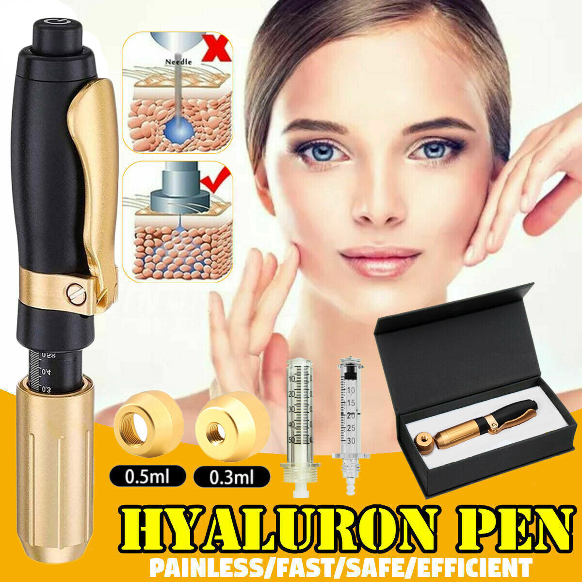 Revitalize Skin with Hyaluronic Beauty Sprayer Needleless Injection Atomizer