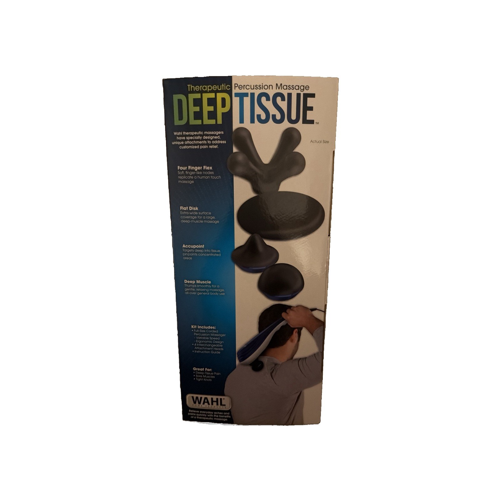 Wahl Deep Tissue Massager & 4 Attachment Massage Heads New In Box!!!