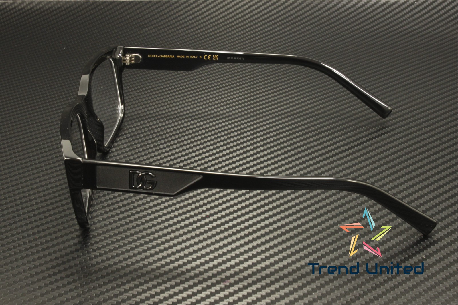DOLCE & GABBANA DG3352 501 Rectangle Black Demo Lens 57 mm Men’s Eyeglasses
