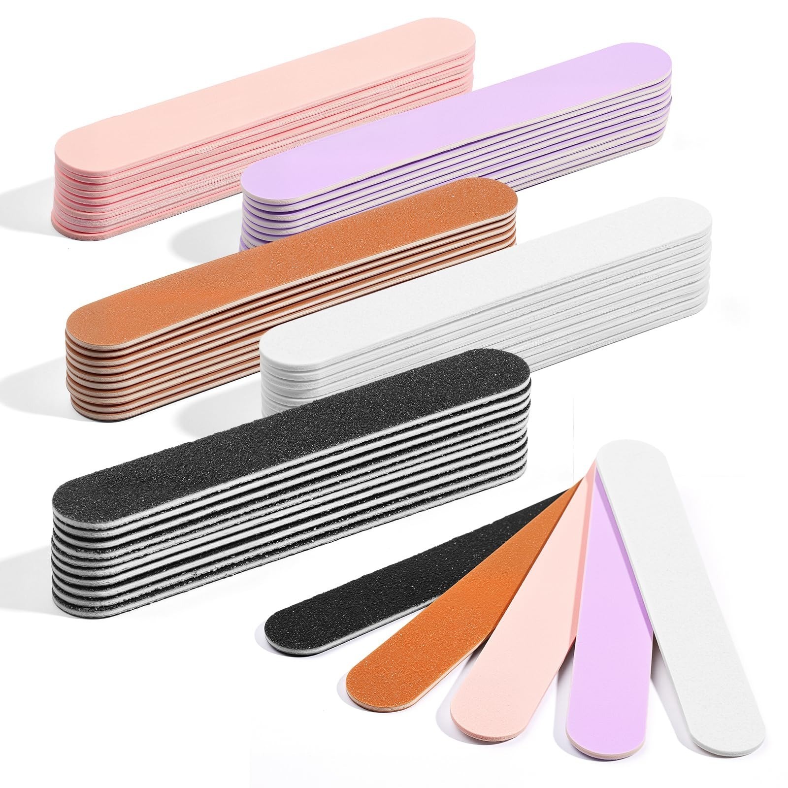 Makartt Nail File 180/240 Grit 10pcs Washable Dual Sides Manicure Kit