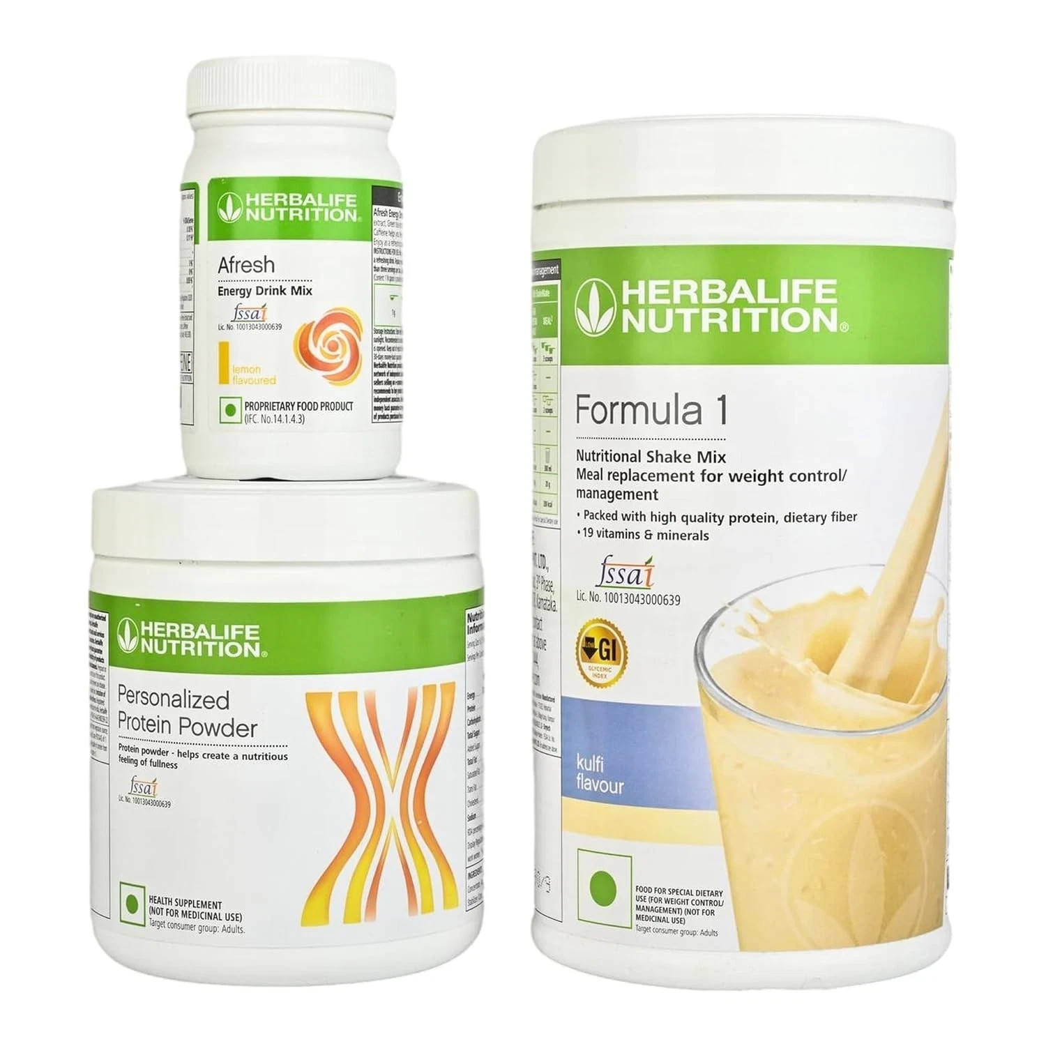 HERBALIFE COMBO SET (KULFI, PROTEIN 200GM. AFRESH) FREE SHIPPING