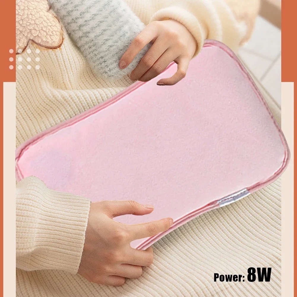 ELECTRIC RECHARGEABLE HOT WATER BOTTLE GREY BED HAND WARMER MASSAGING HEAT PAD