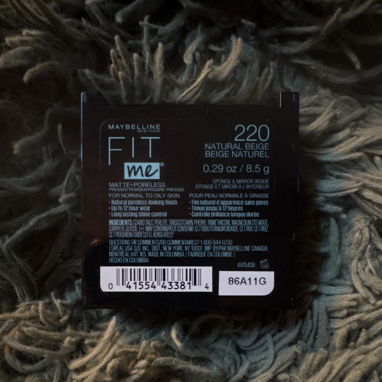 Maybelline Fit Me Matte + Poreless Pressed Powder 220 Natural Beige