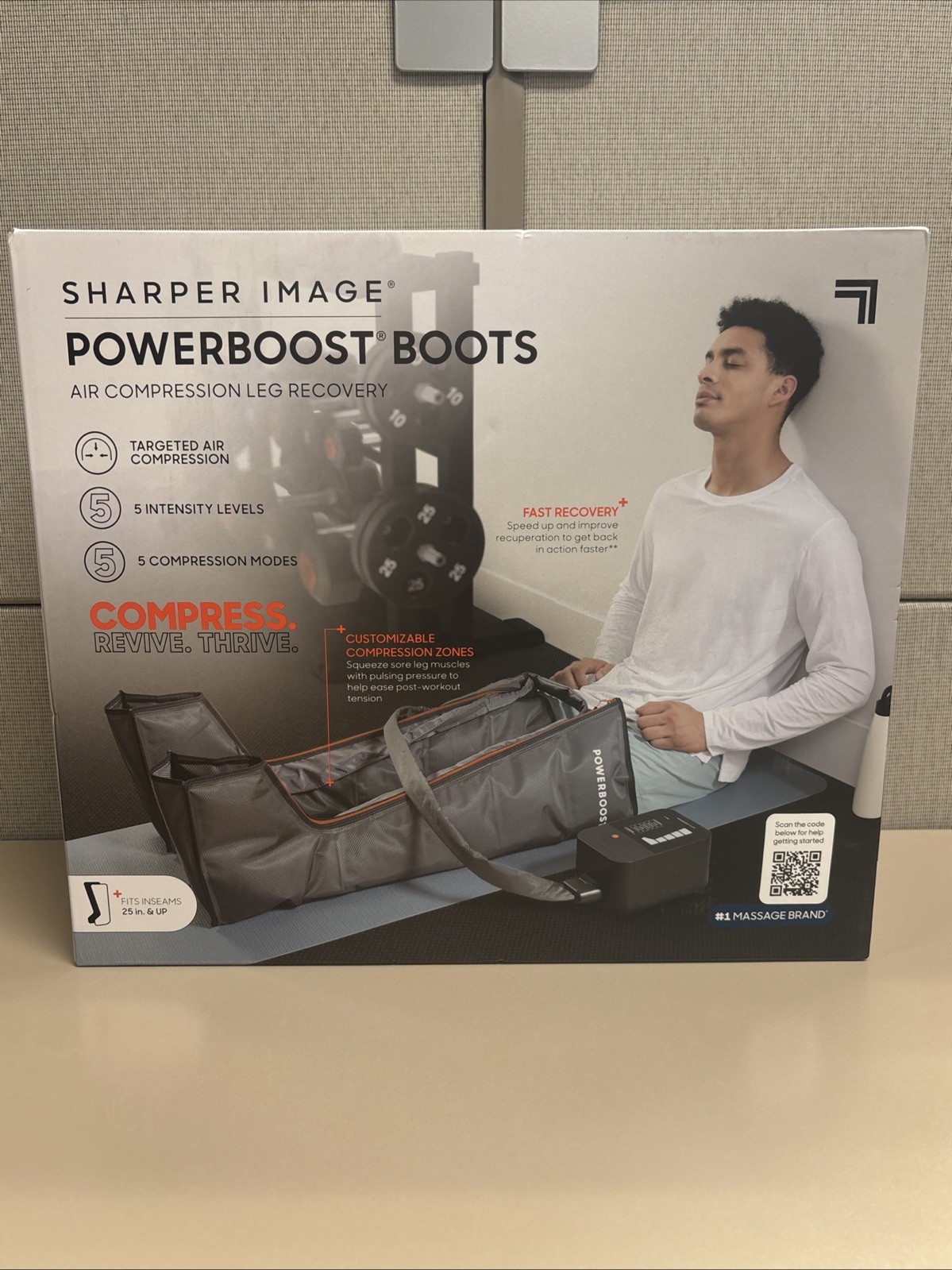 Sharper Image Powerboost Boots Air Compression Fits 25″-31″ Inseam