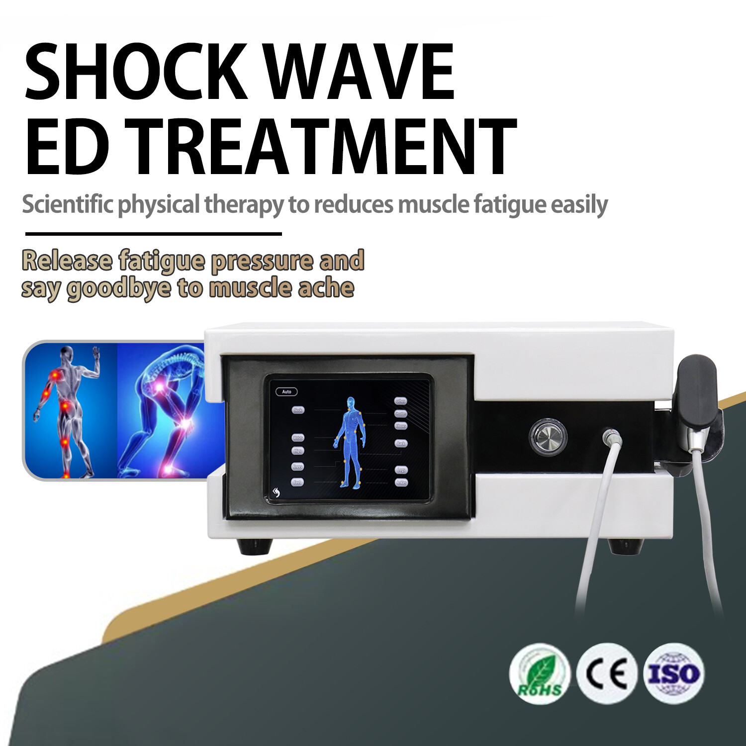 Shockwave Therapy Machine Radial Pneumatic Shock Wave ED Treatment Pain Relief