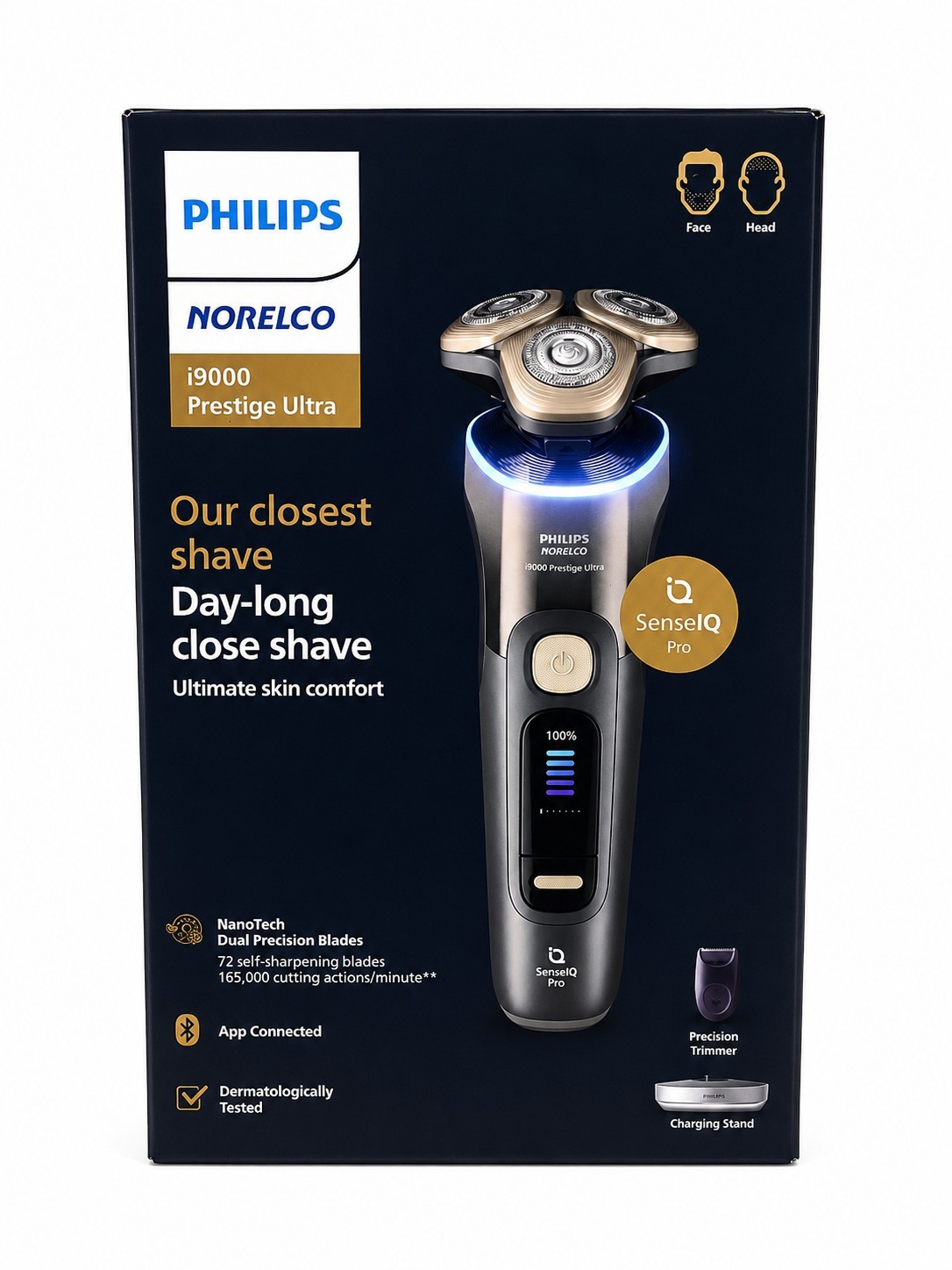 Philips Norelco i9000 Prestige Ultra Electric Shaver Wet & Dry SenseIQ Pro