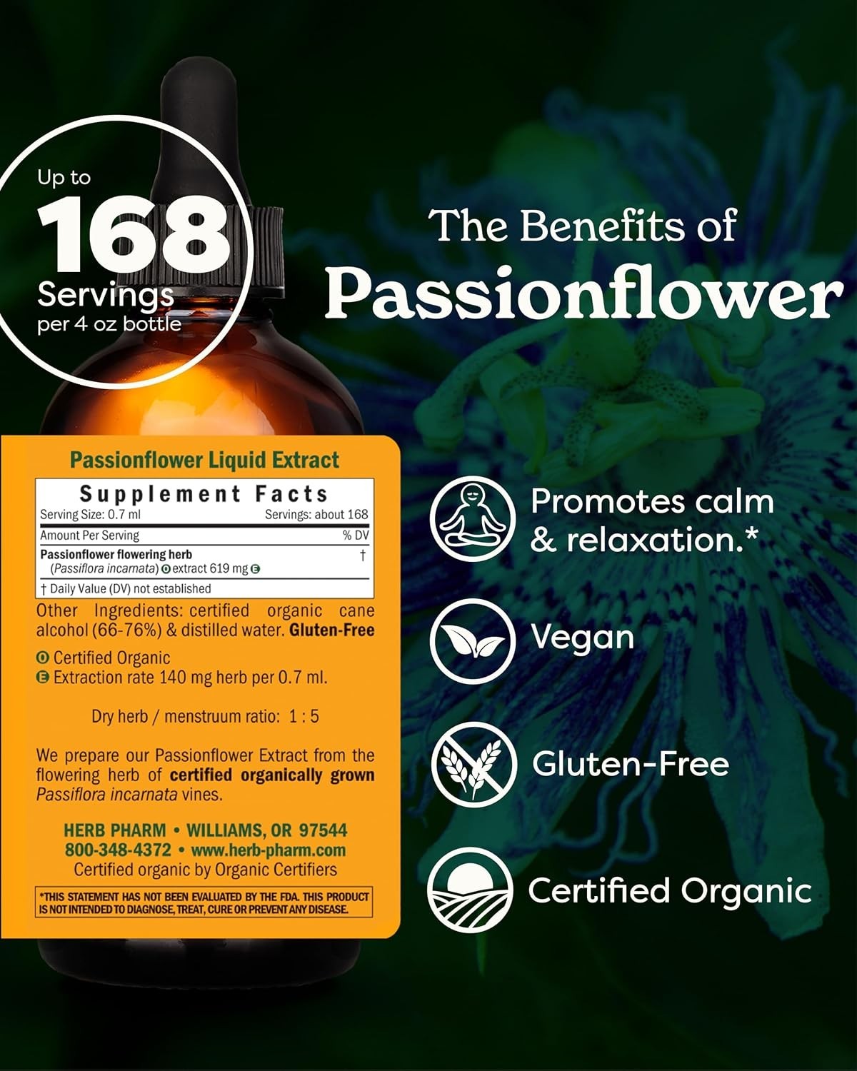 Passionflower Liquid Extract – Holistic Nervous System Support Supplement