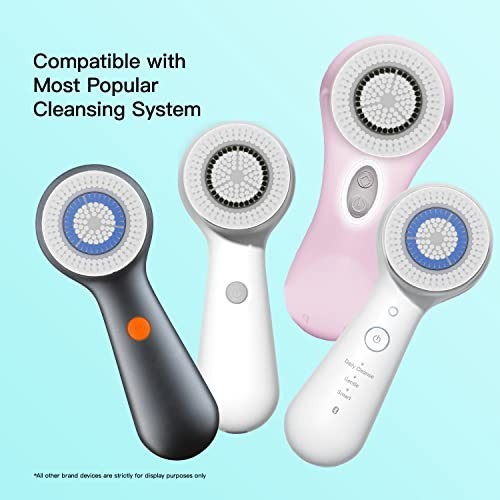 Brushmo Brush Head Replacements for Clarisonic, Deep Pore & Sensitive, 4 Pack