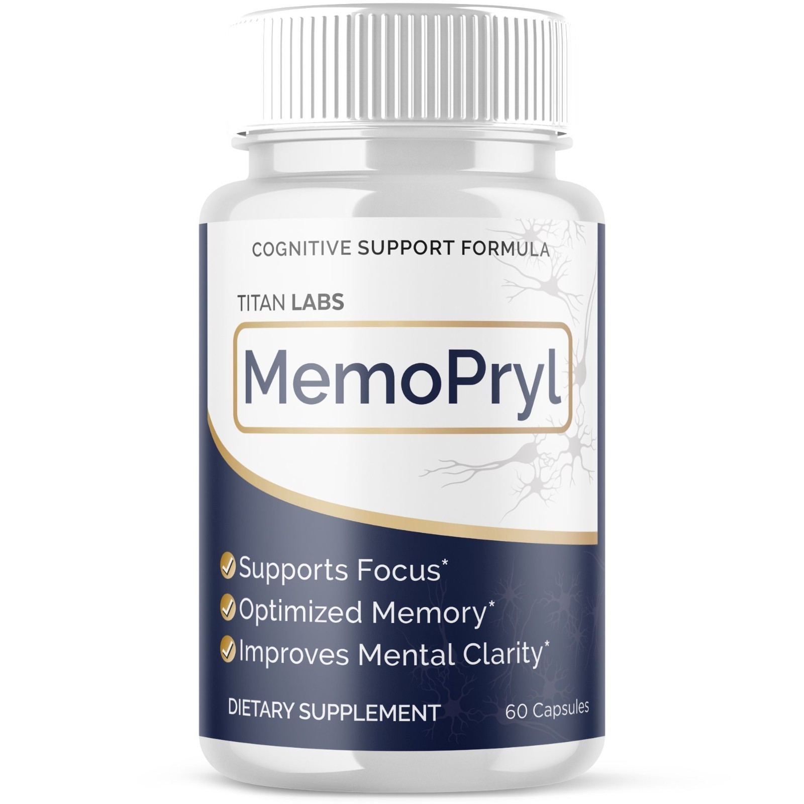 (1-3 Pack) MemoPryl Nootropic All Natural Brain Supplement Memo Pryl 60 Capsules