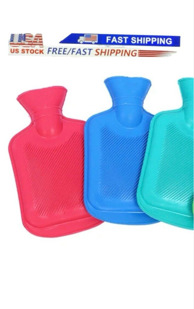 Hot Water Bottle Thick Rubber Bag Warm Relaxing Heat Cold Therapy Large/US