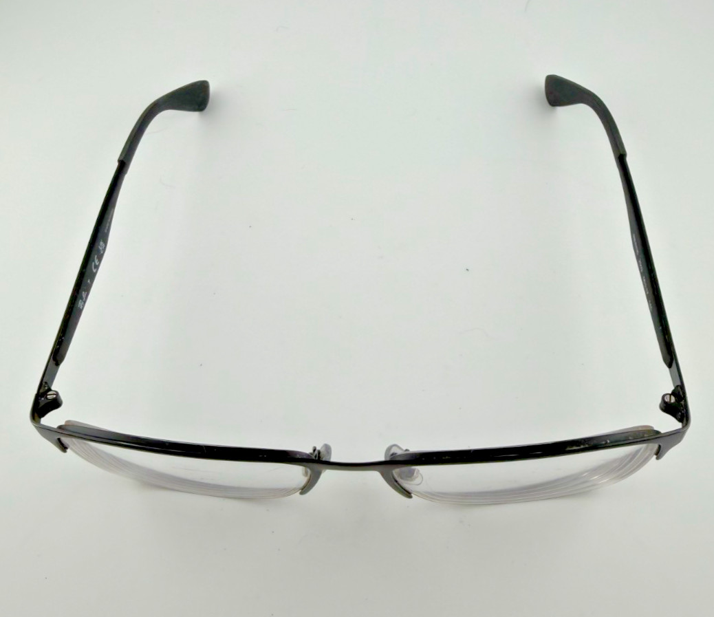 RAY-BAN EYEGLASSES FRAMES ONLY RB 6335 2503 BLACK HALF RIM 56-17-145