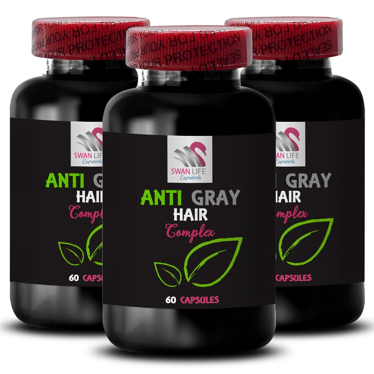 Brilliant Strands – ANTI GRAY HAIR COMPLEX – Biotin Radiance 3 Bottles 180 Capsu