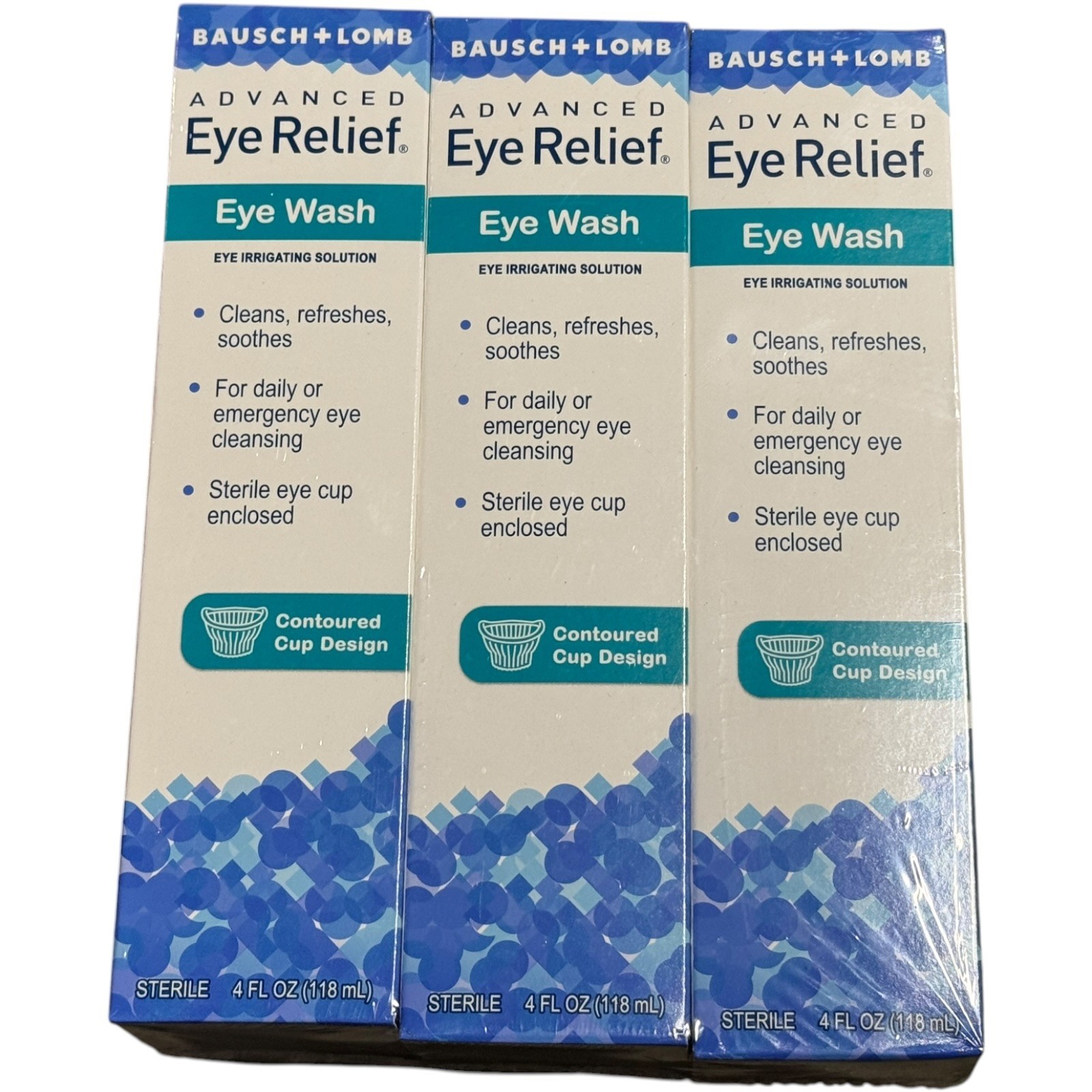 LOT OF 24 Bausch + Lomb Advanced Eye Relief Eye Wash 4 fl oz each EXP 2027