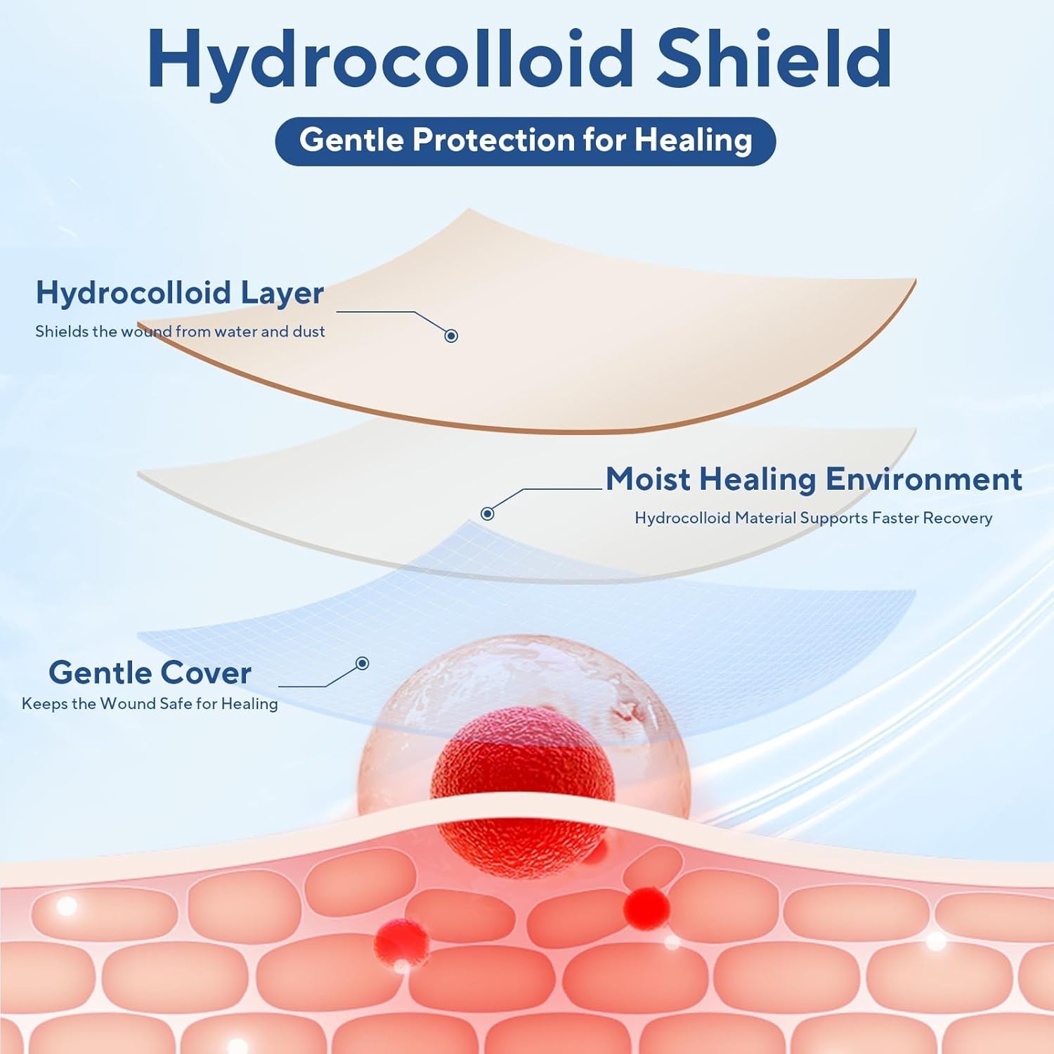 Extra Large Hydrocolloid Roll 2 in x 16 ft – Waterproof Bandages for Blister …