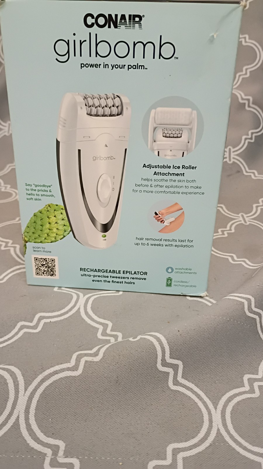 Conair Girlbomb Rechargeable Epilator (GBE20) – White