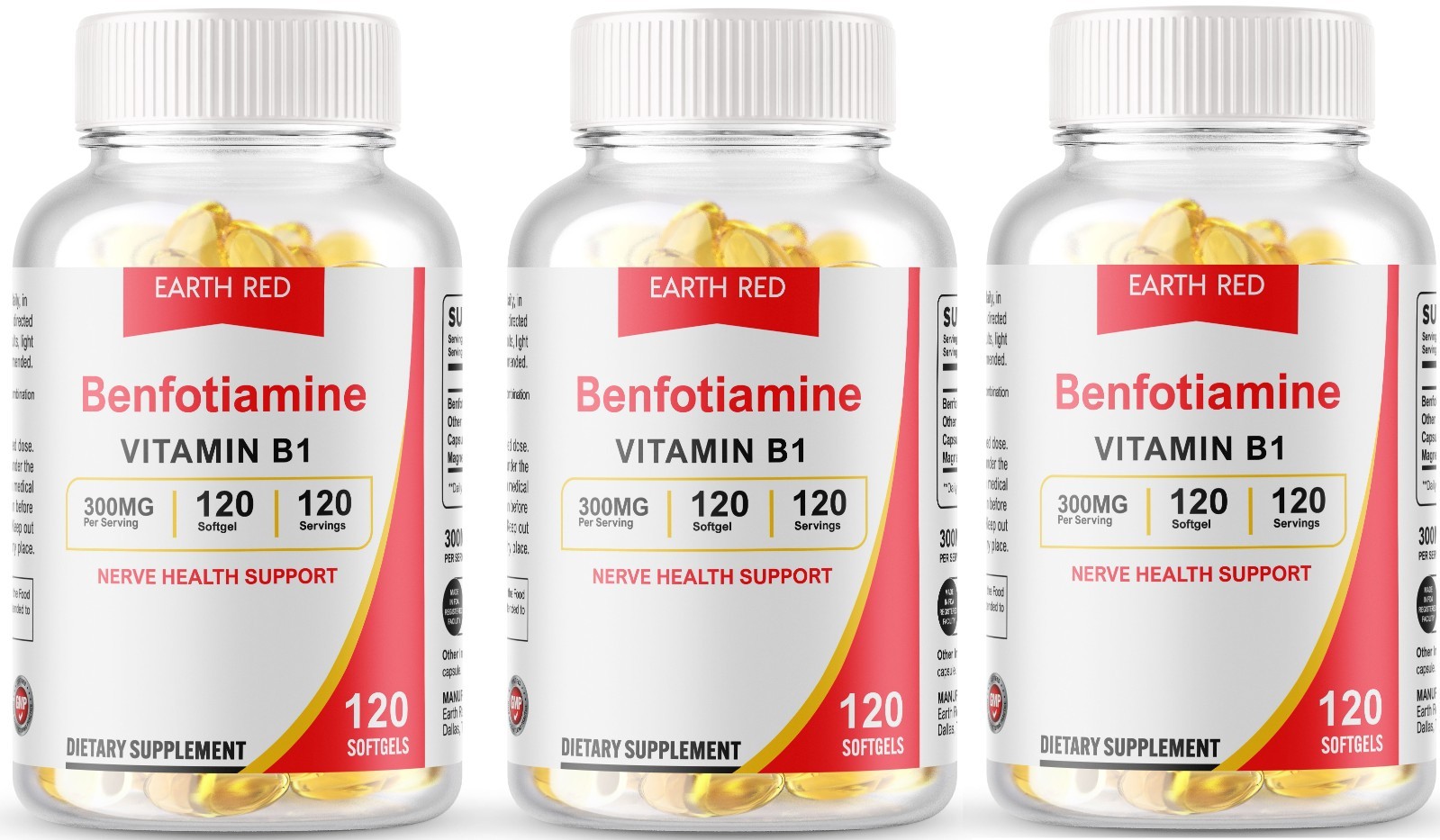 360 Benfotiamine Capsules 300mg Fat Soluble Thiamine Vit B1 NON-GMO,Gluten Free