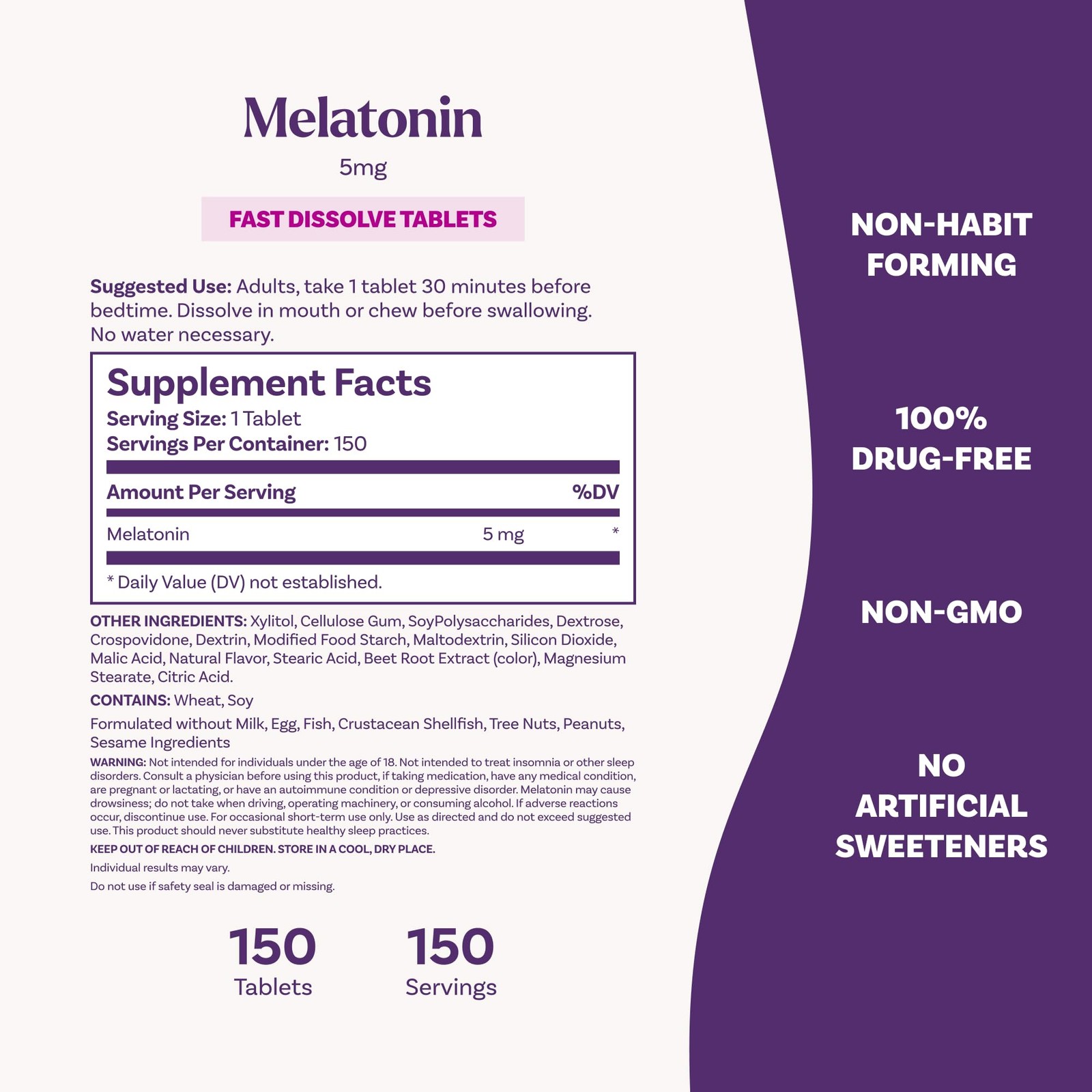 Natrol Melatonin 5Mg Dissolve Tablets Sleep Support Supplements For Adults